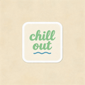 Chill Out Retro Wave Vinyl Sticker | Beach Aesthetic Decal for Laptop & Water Bottle