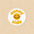 Sunny Side Up Smiley Vinyl Sticker | Retro Aesthetic Decal for Laptop & Phone Case