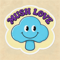 Mush Love Cute Mushroom Vinyl Sticker | Kawaii Fungi Decal for Laptop & Water Bottle