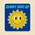 Sunny Side Up Sun Vinyl Sticker | Retro Morning Aesthetic Decal for Laptop & Mug