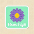 Bloom Bright Daisy Vinyl Sticker | Purple Floral Aesthetic Decal for Laptop & Water Bottle